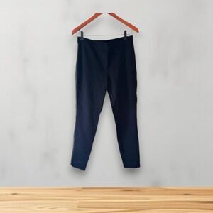 Max Studio Women Leggings Size L  with Faux Leather Tuxedo Strip